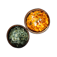Food stall Spinach and butternut