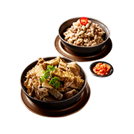 Food stall Meat and rice