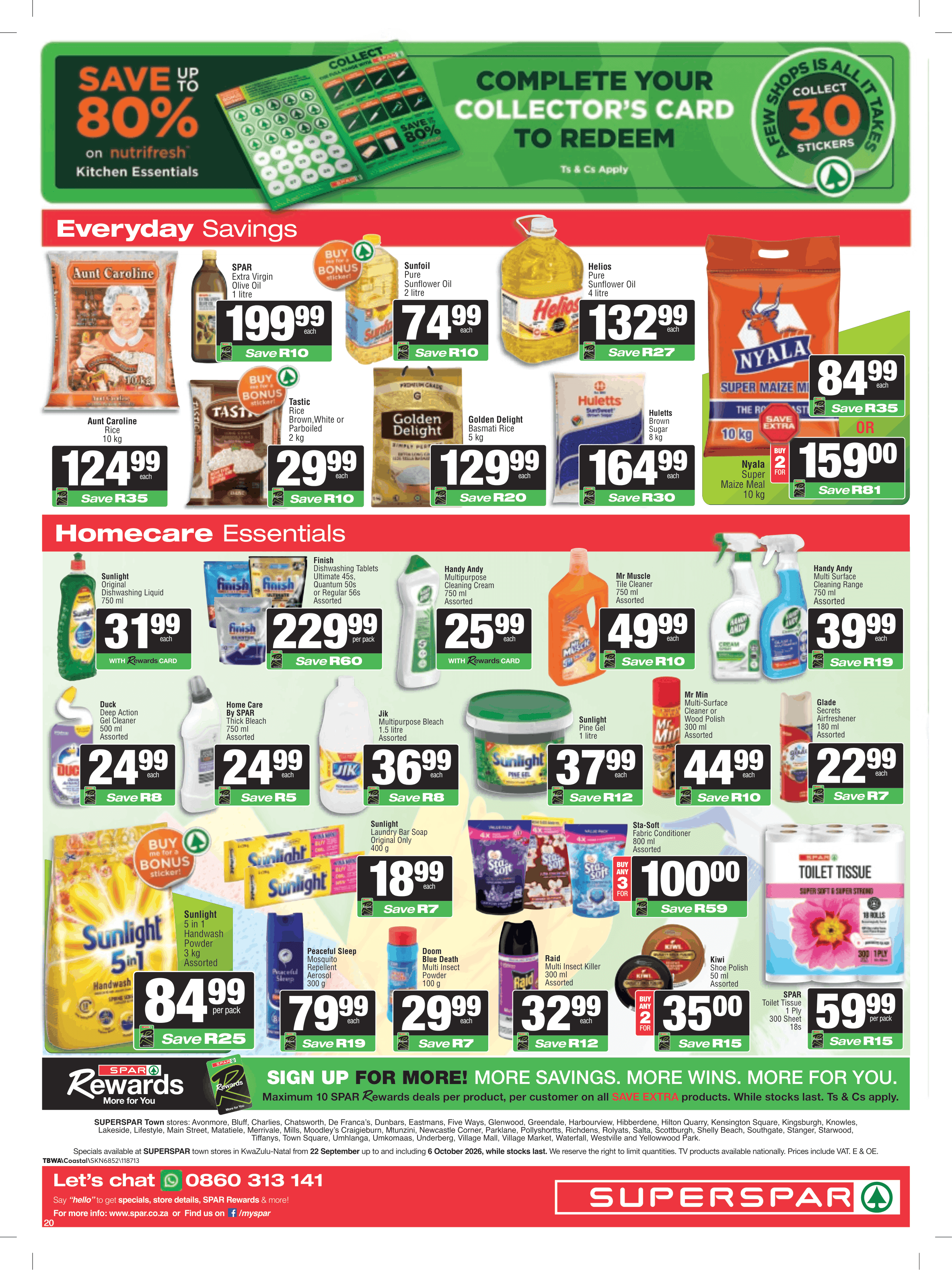 SKN6852 SEPTEMBER MONTH END SUPERSPAR TOWN 20